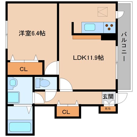 高田市駅 徒歩14分 1階の物件間取画像